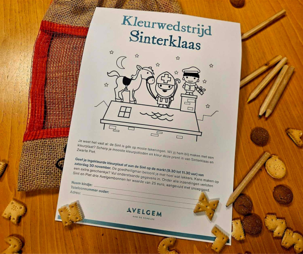 Kleurplaat Sinterklaas